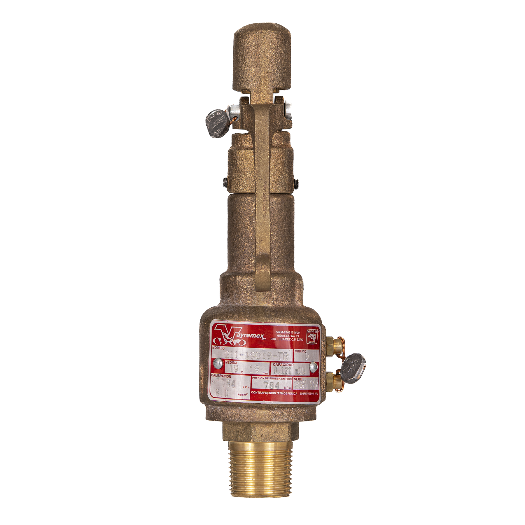 Válvula de Seguridad NPT-BCE - Modelo 211 Vayremex