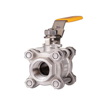 Válvula de Bola en 3 Piezas, Cuerpo Acero Inoxidable CF8M - PTFE